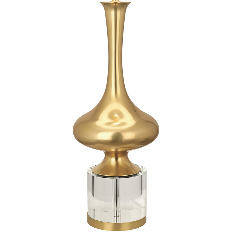 Jeannie Table Lamp, Cotton/Cotton Blend, Off White, Brass