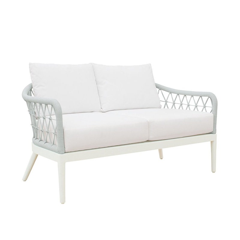Nevis Settee With Cushion, Coast
