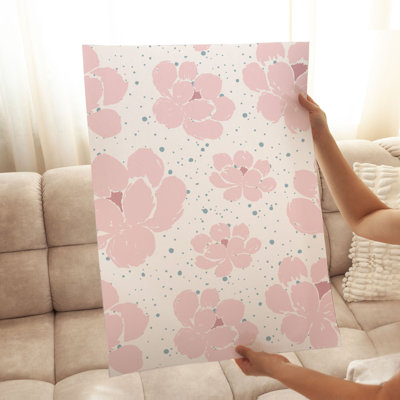 Floral, fleurs roses, impression d'art moderne sans cadre