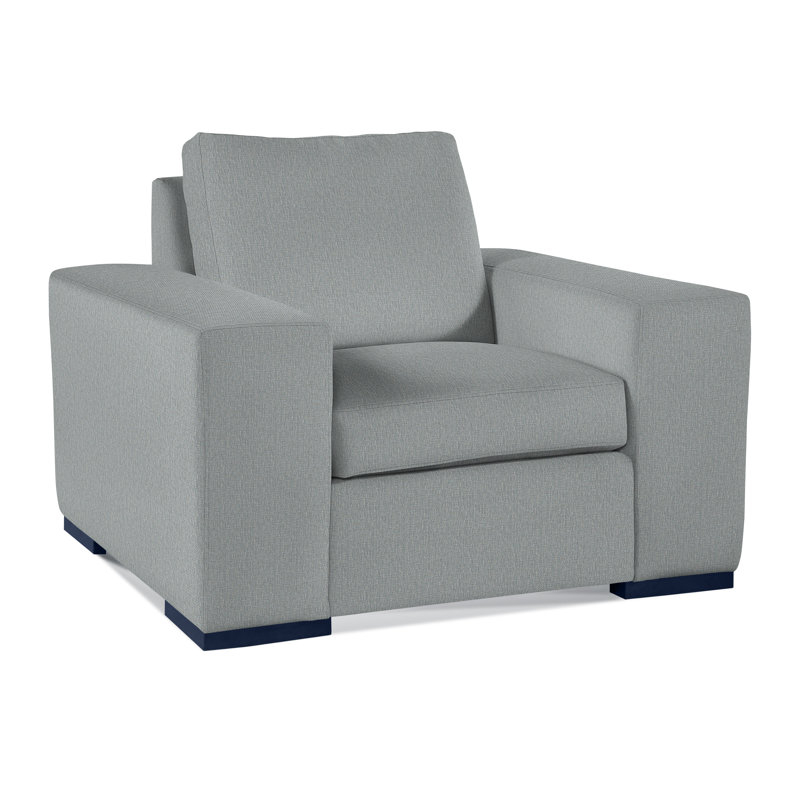 Memphis Armchair, Light Blue Performance Fabric; 0851-55, Java