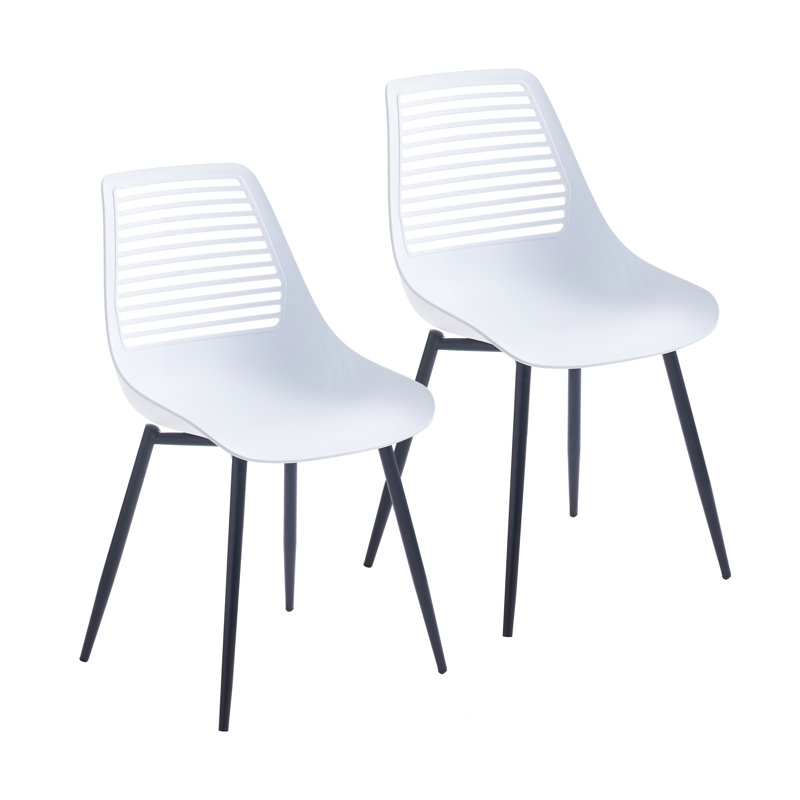 44cm H Ladder Back Side Chair, White