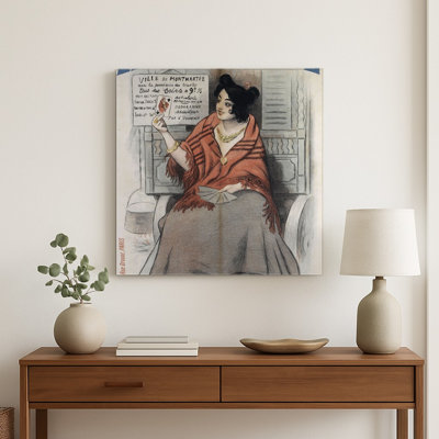 La Roulotte 1900 - Belle Époque Cabaret vintage Poster Wall Art — Square Metal Wall Art