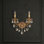 Milano 2 Light 13.5in x 15.5in Wall Sconce in Florentine Bronze with Clear Heritage Handcut Crystals