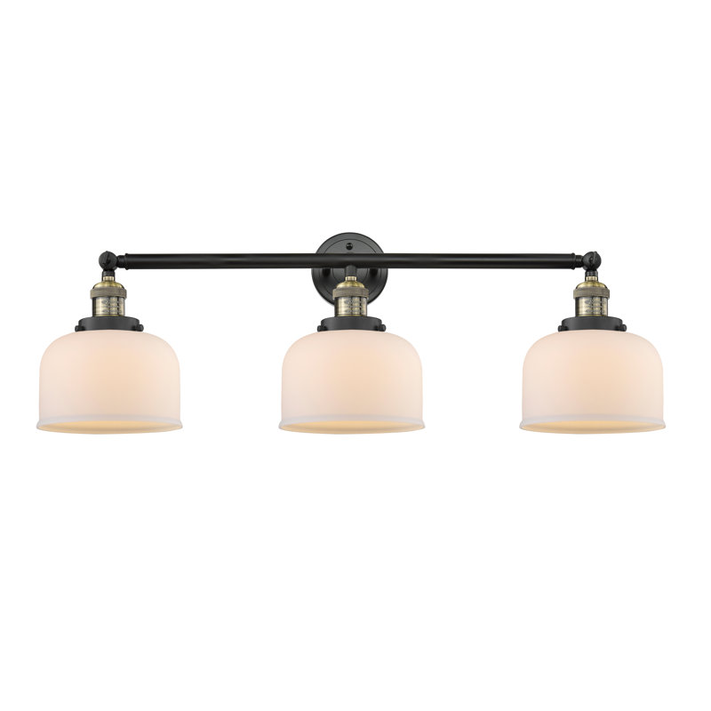 Placencia 3 - Light Dimmable Vanity Light, Matte White, Black Antique Brass, 6 Watt Vinage LED Bulb