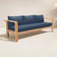 Ando Teak Patio Sofa with Sunbrella Cushions-114054985