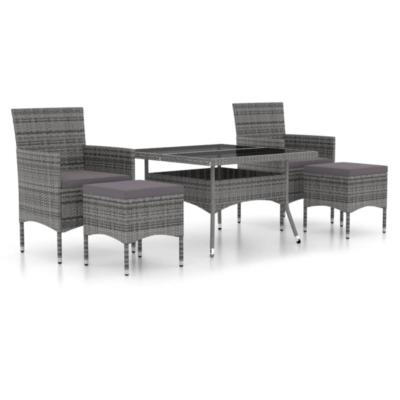 Garden Dining Set, Purple/Gray