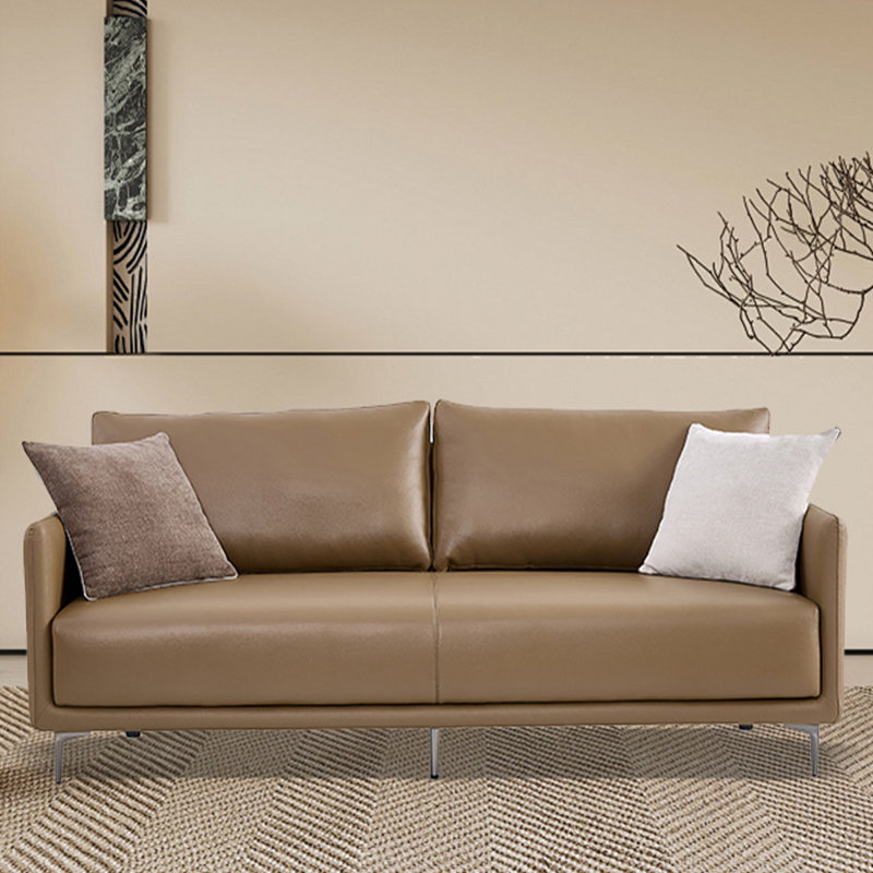 Causeuse coussin en similicuir, H 35,43 po x l 82,68 po x P 35,43 po