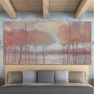 « blushing trees », reproduction d’image multi-pièces de première qualité sur toile