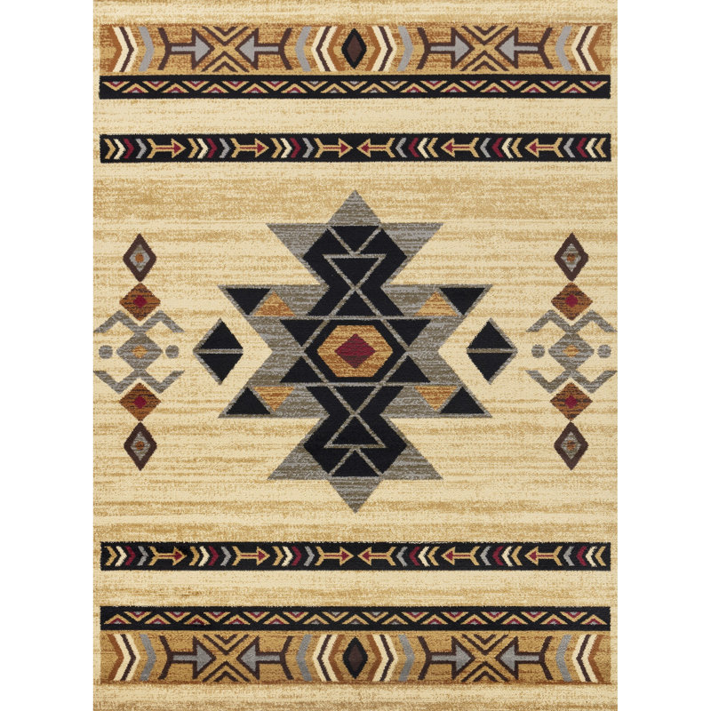 7 pi 10 po Tapis crème X 3, envers en polypropylène, pour entrée