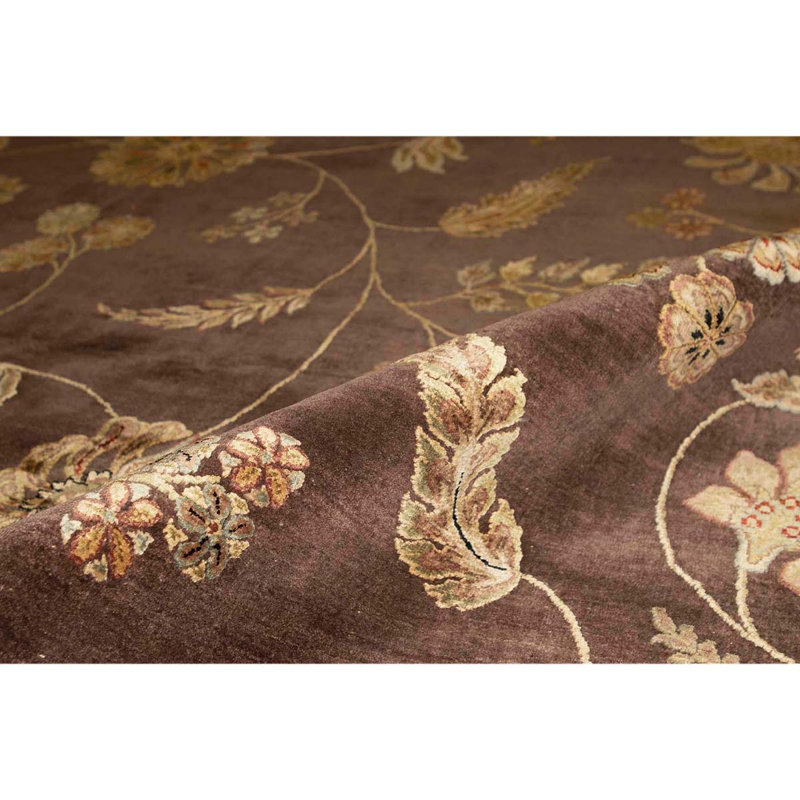 Hand Knotted Wool Floral Area Rug