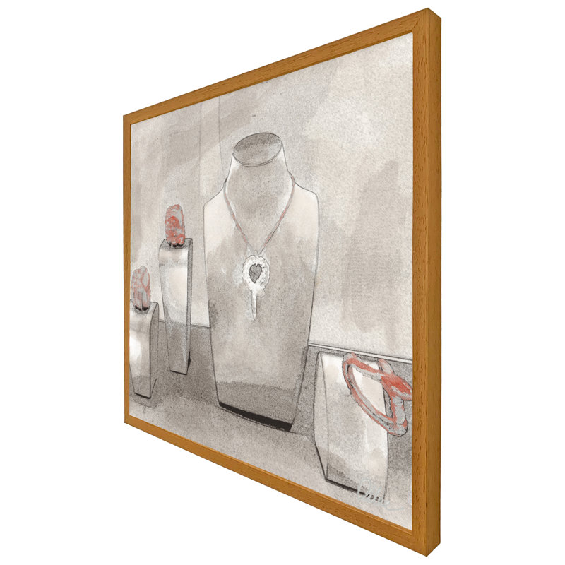 Elegance - Single Picture Frame Print, 61cm H x 61cm W x 4cm D, Oak