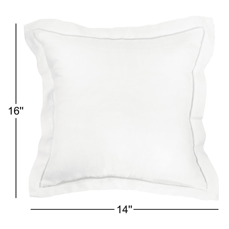 Aubria Linen Sham, Euro, White