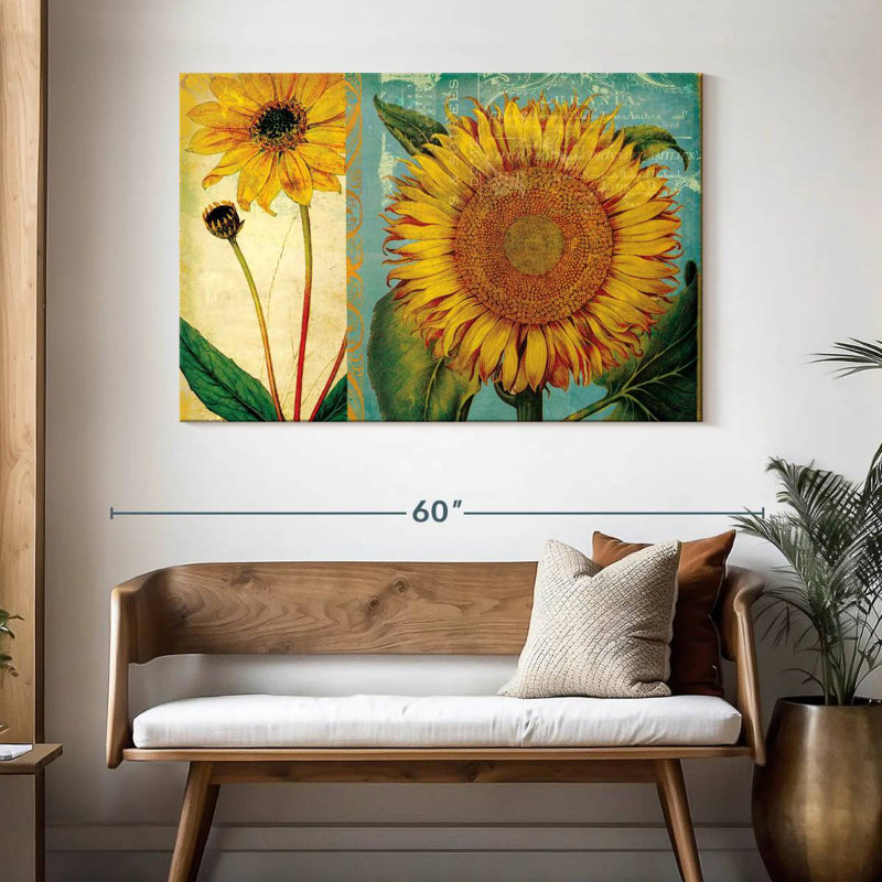 Harnek tournesol collage, H 32 po x l 48 po