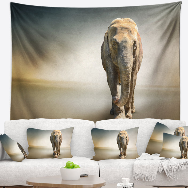 Tapisserie Smart Elephant, H 50 po x l 60 po