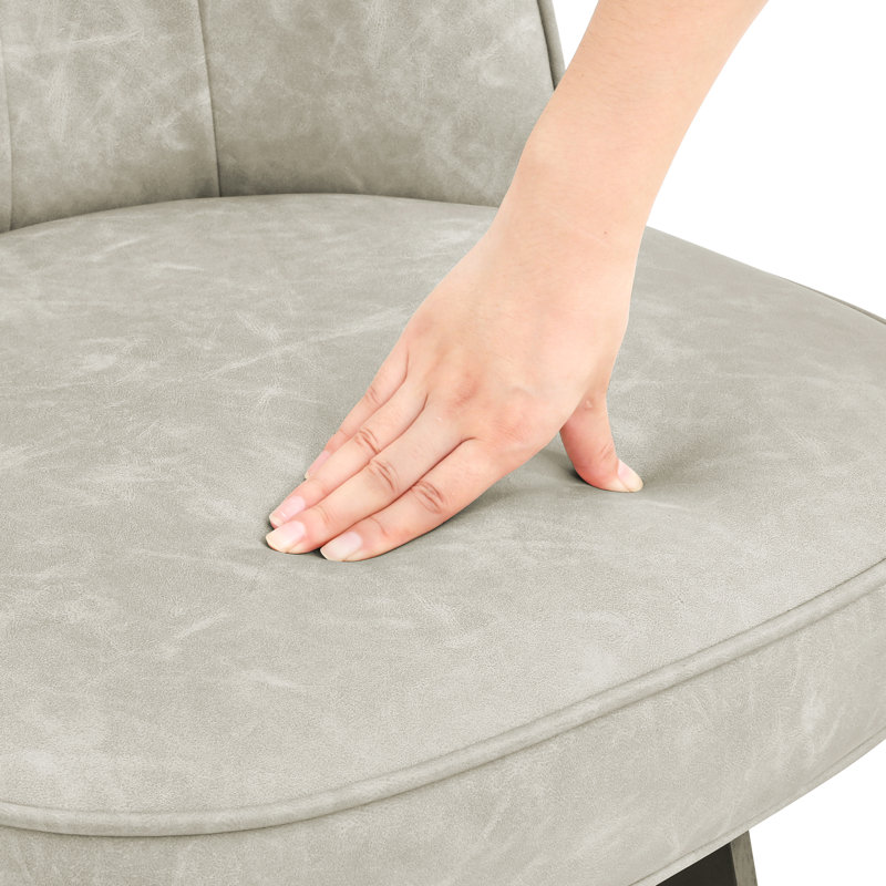 Tabouret de comptoir pivotant en bois massif H 26 po Condredge, Beige clair / gris / noir