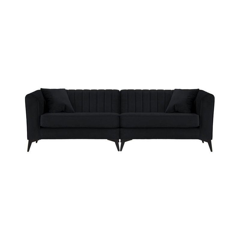 Ahmaud 4 Seater Sofa, Black