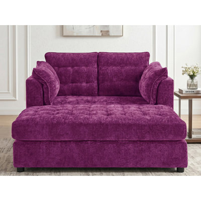 Chaise longue d'intérieur 67 po en chenille
