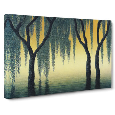 Harmonious Weeping Willow Trees - Wrapped Canvas