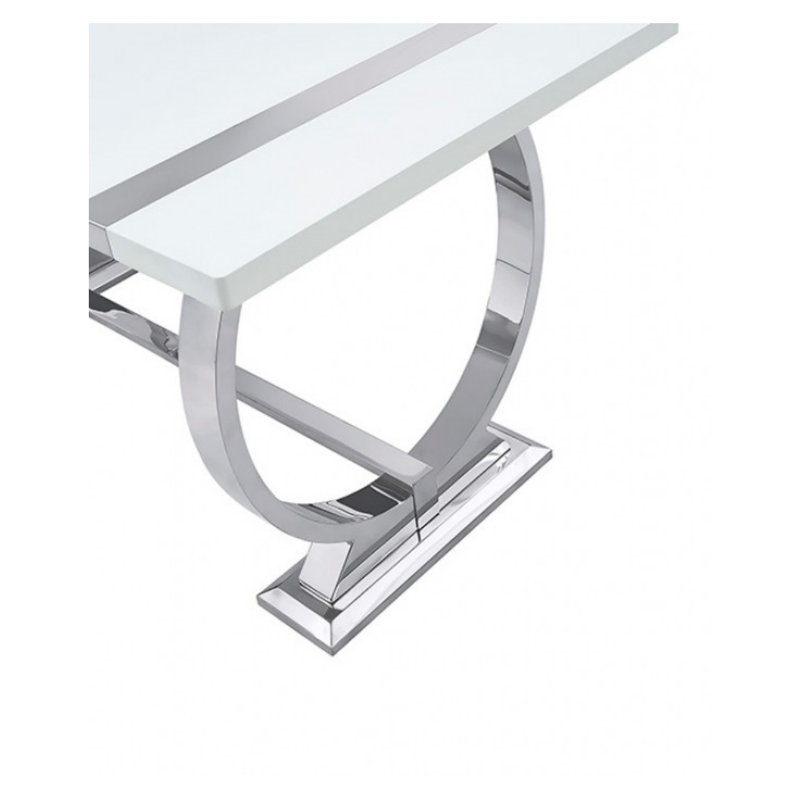 Fynn Dining Table, Silver