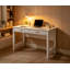 Bureau d'ordinateur robuste en bois avec tiroirs et fini lustré
