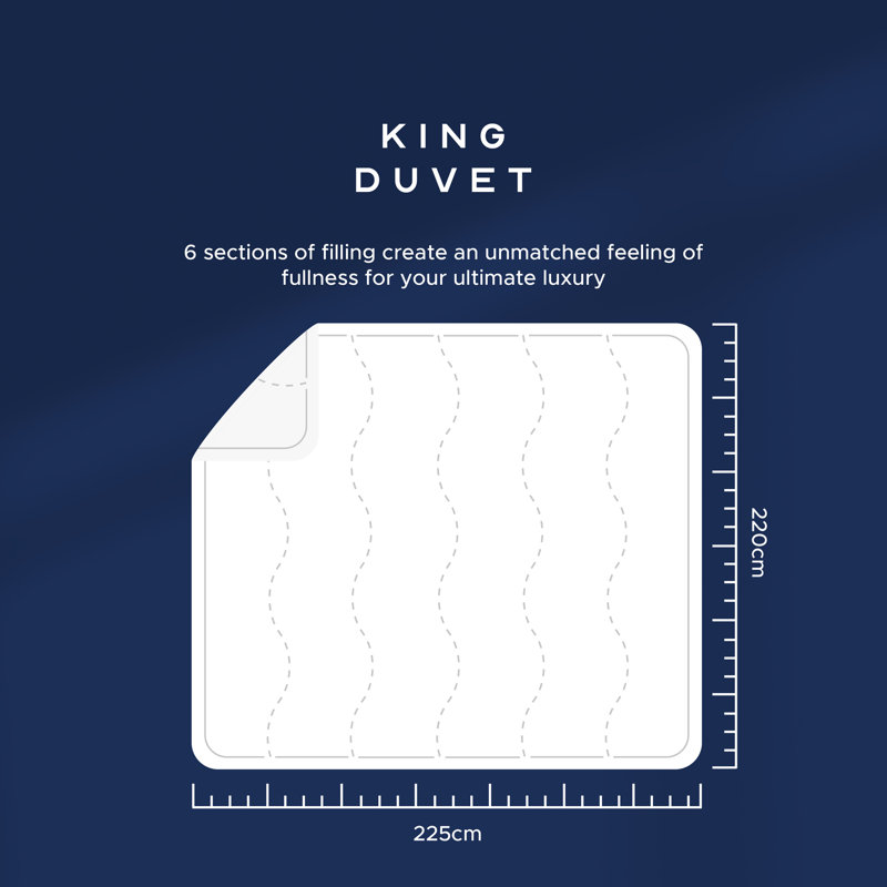 Retreat Indulgent Cotton 13.5 Tog Winter Duvet, Kingsize