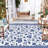 Waterproof Reversible Outdoor Rug – UV Resistant Plastic Straw Carpet – Lightweight & Collapsible for Patio, Deck, RV, Camping or Backyard – Floral Print-807674650-807674648