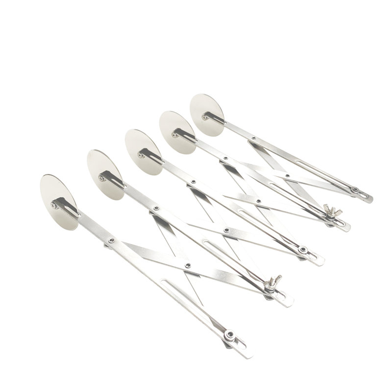 Couteau à pâtisserie à 5 roulettes de 9,5 po x 2,25 po, 1 coupe-accordéon extensible résistant à la corrosion, lavable au lave-vaisselle, pour couper la pâte à pâtes,