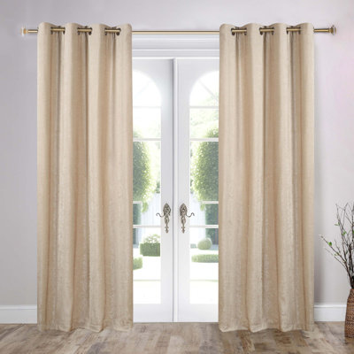 Ensemble de rideaux en chenille avec œillets lavables à la machine