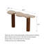 Console Travertine avec pieds en bois massif-568751952