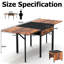 78.74" W Drop Leaf Dining Table For 2-8 People, Extendable Kitchen Dining Table With 4 Fabric Drawers