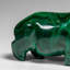 Genuine Polished Malachite Rhino Carving (129.2 Grams)