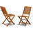 5 Piece Patio Dining Set Includes an Oval Outdoor Acacia Wood Table and 2 Folding Arm Chairs with 2 Side Chairs, 36x60 Inch, Natural Oil-2094435692