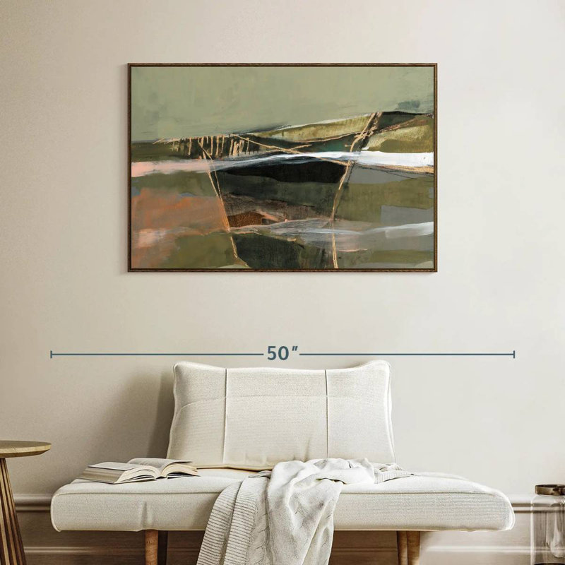 Horizon réfracté I, Cadre flottant en noyer, 40 po x 27 po