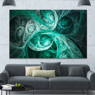 Mystic Turquoise Fractal, impression sur toile tendue