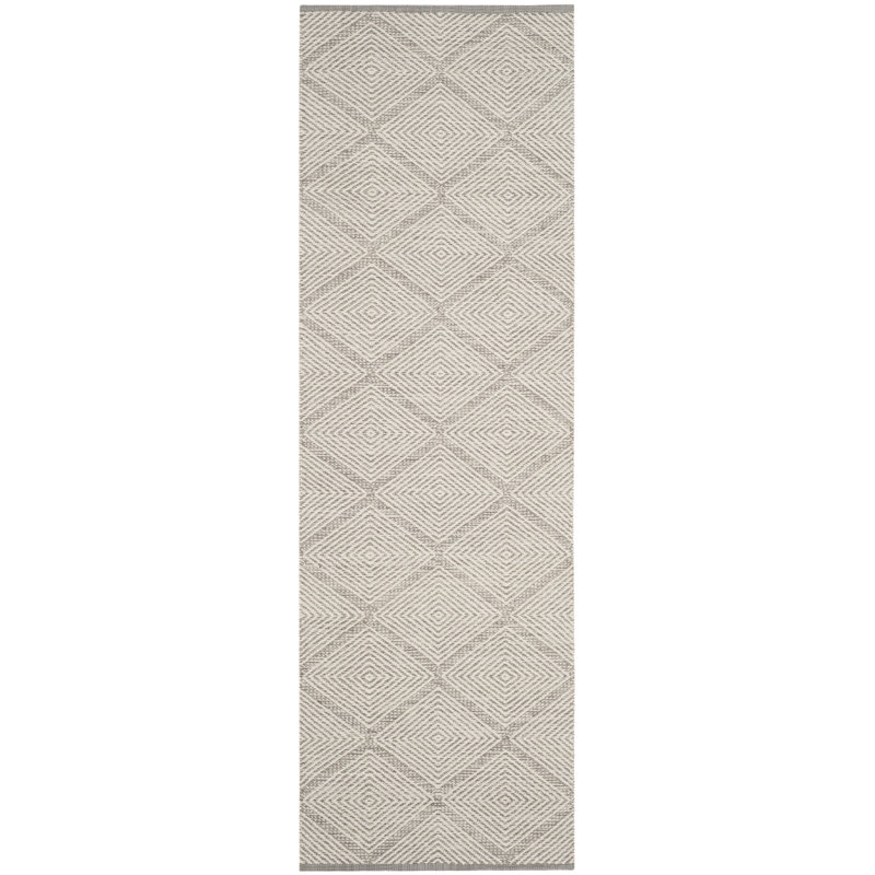 Abberton Hand Woven Cotton Geometric Rug, Rectangle 2'3" x 5'
