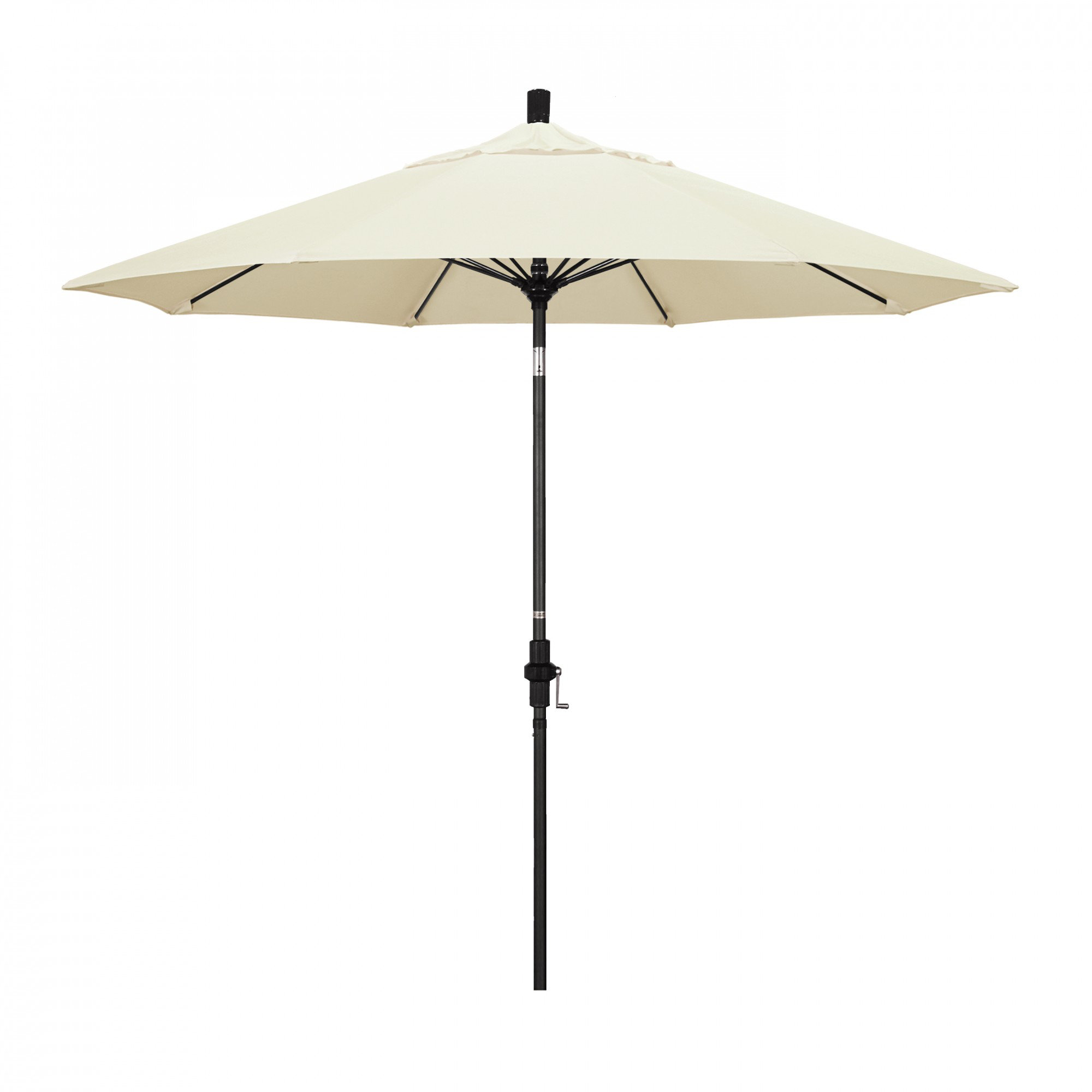 Roverta 9' Market Sunbrella® Umbrella, Canvas Canvas Sunbrella® Canvas, Black