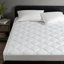Protège-matelas à bourre foncée trop rembourrée, frais, soyeux et infroissable avec matelassage à losanges-1890094313