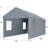 12' X 20' Heavy Duty Portable Carport, With Galvanized Steel Frame & Pe Canopy. 2 Doors, 4 Ventilated Windows, For Vehicle Boat Storage, Easy Assembly, Grey Garage Heavy-Duty Strong Frame. Car,-124476226