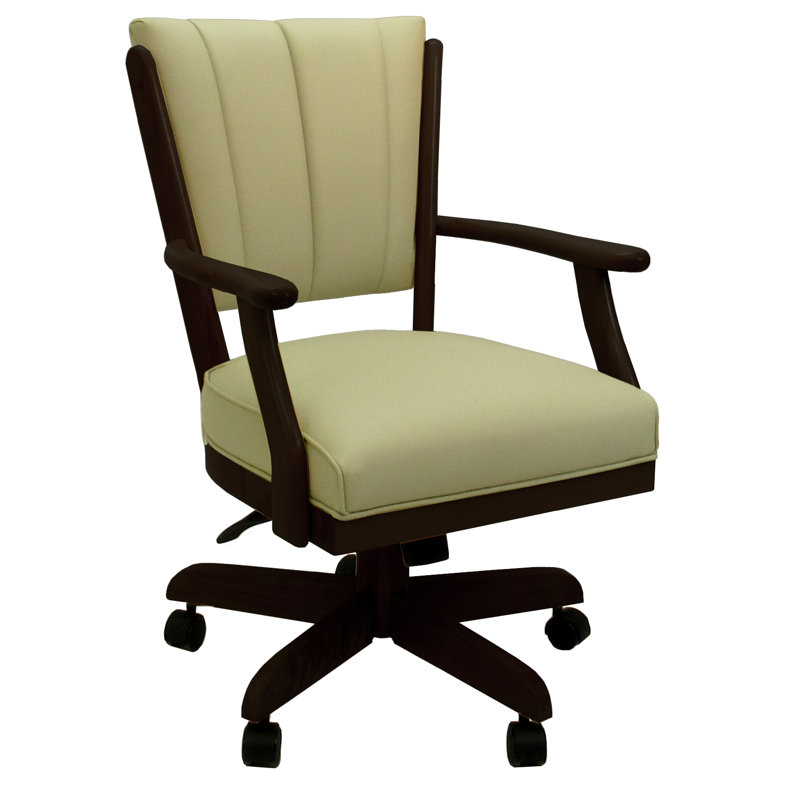 Chaise pivotante en bois avec accoudoirs Classic