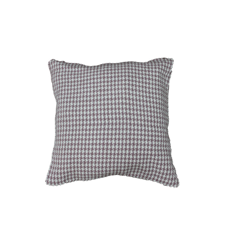 Throws Houndstooth Reversible Throw Pillow, Purple/White