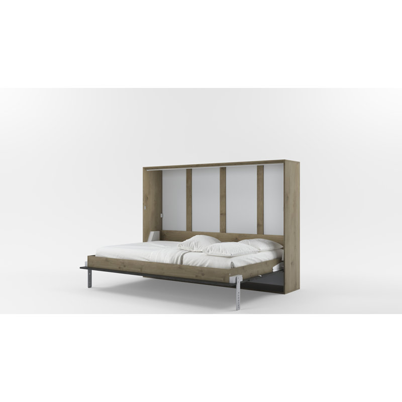 Rechell Bed, Kharkiv Oak/Sophisticated Grey Rock, European Double (140 x 200cm)