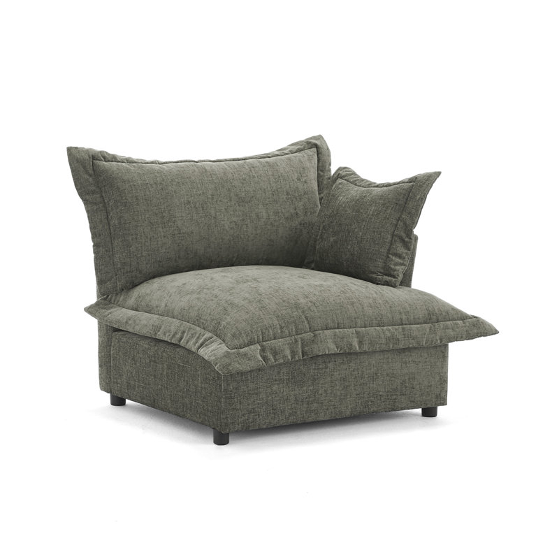 Upholstered Armchair, Grey