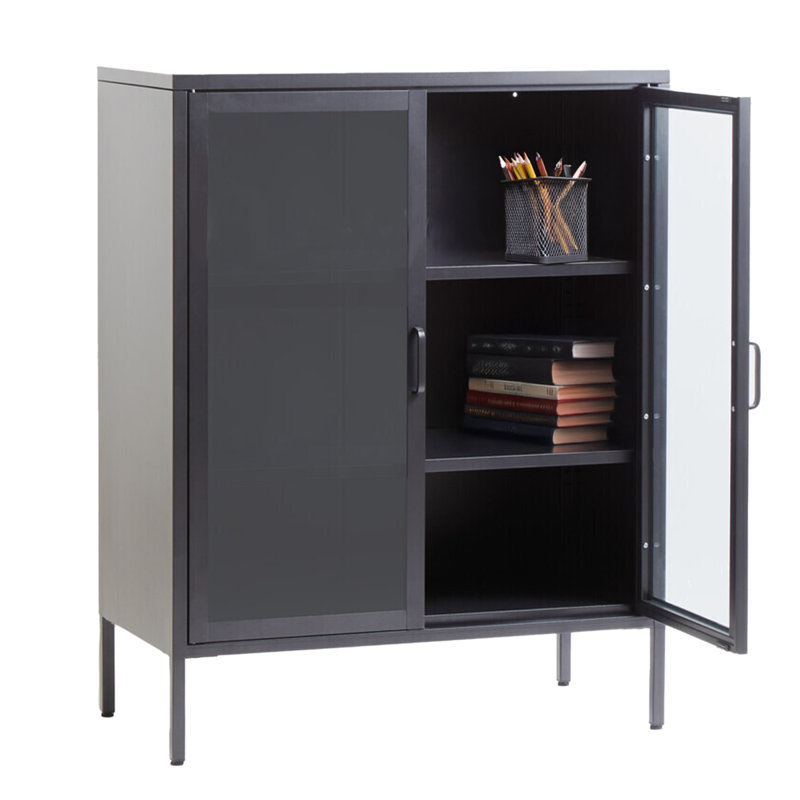 Juwaun 2 -Door 2 -Shelf, Grey