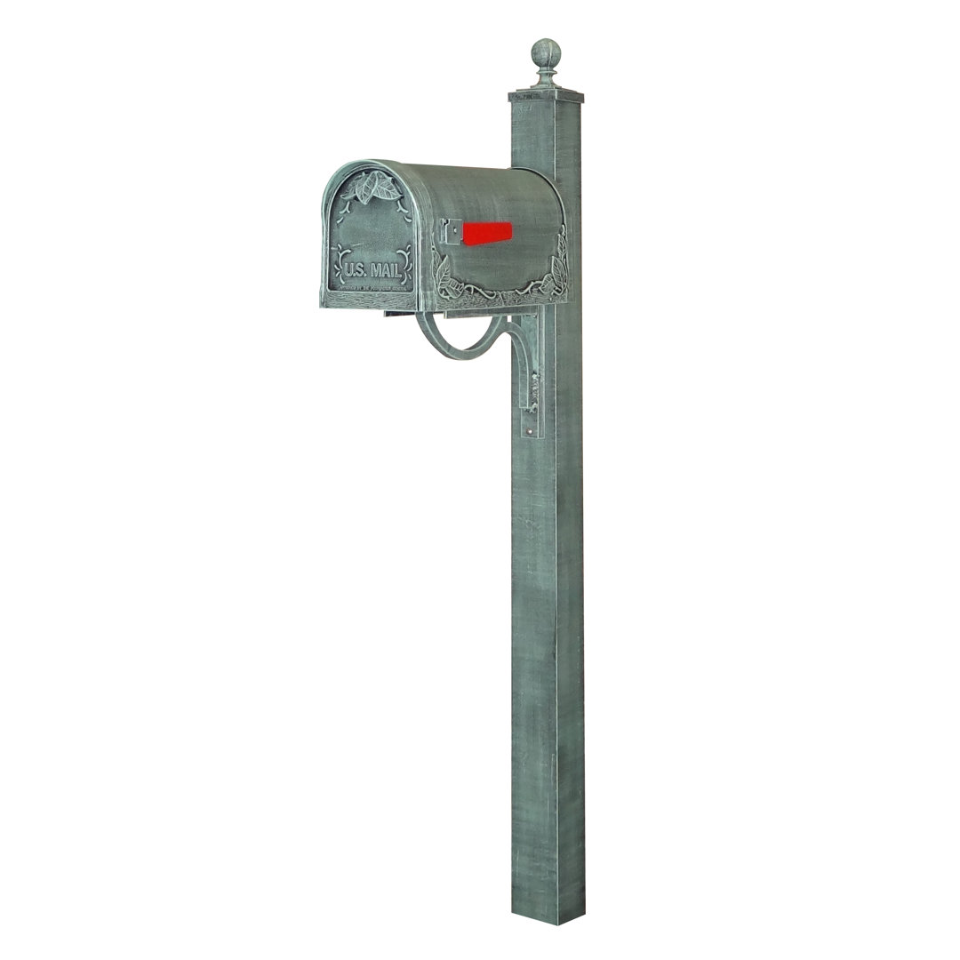 Floral Aluminum Post Mounted Mailbox Special Lite Products Mailbox 