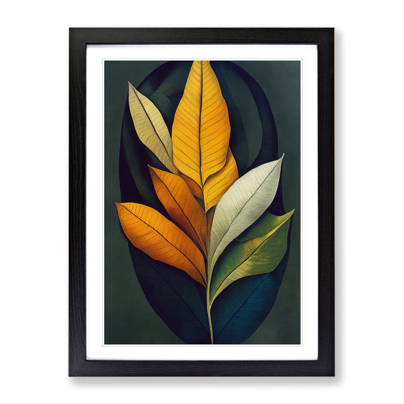 A Spectacular Leaves - Single Picture Frame Print, Black, 64cm H x 46cm W x 2cm D