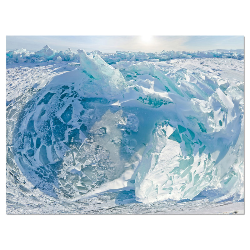 "blue ice humacs" , reproduction de photo sur toile tendue, H 30 po x l 40 po x P 1,5 po