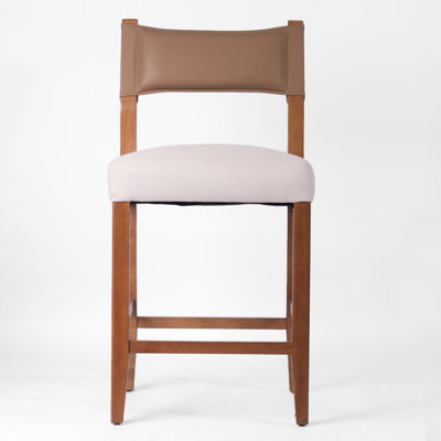 Rustic Bar Stool,Solid Wood Frame