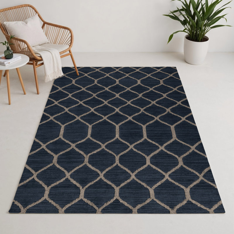 Tapis gris intérieur et extérieur Trellis, Rectangle 5 pi x 7 pi