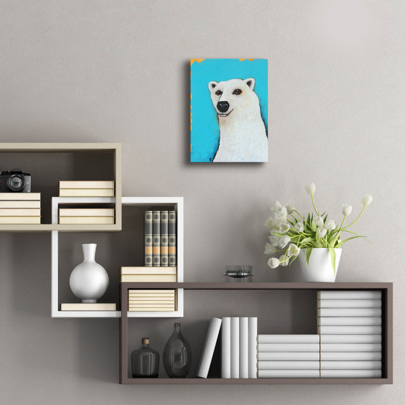 «L'ours polaire mignon» par Lucia Stewart, H 16 po x l 12 po x P 0,13 po
