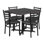 Ensemble de table de salle à manger 36 po x 36 po avec chaises à dossier échelle